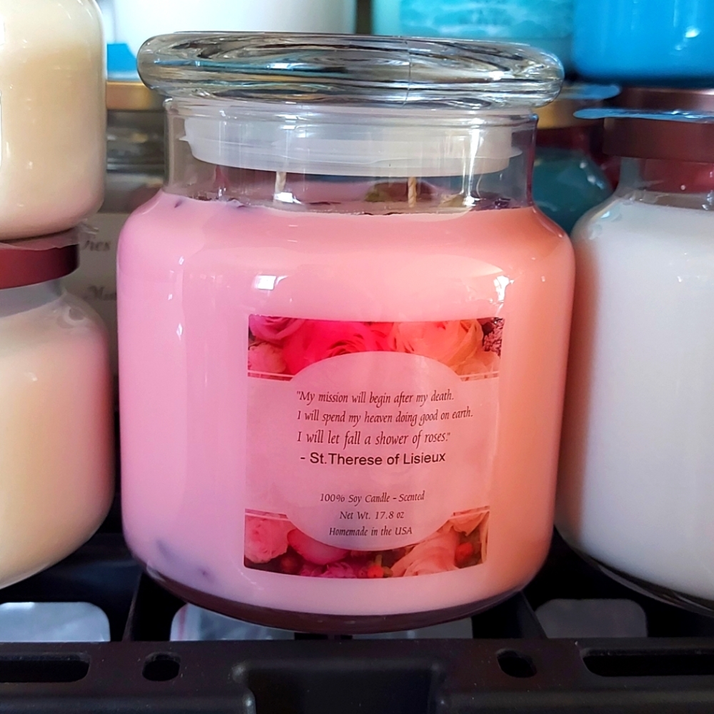 Coming Soon! Saint Therese scented candle